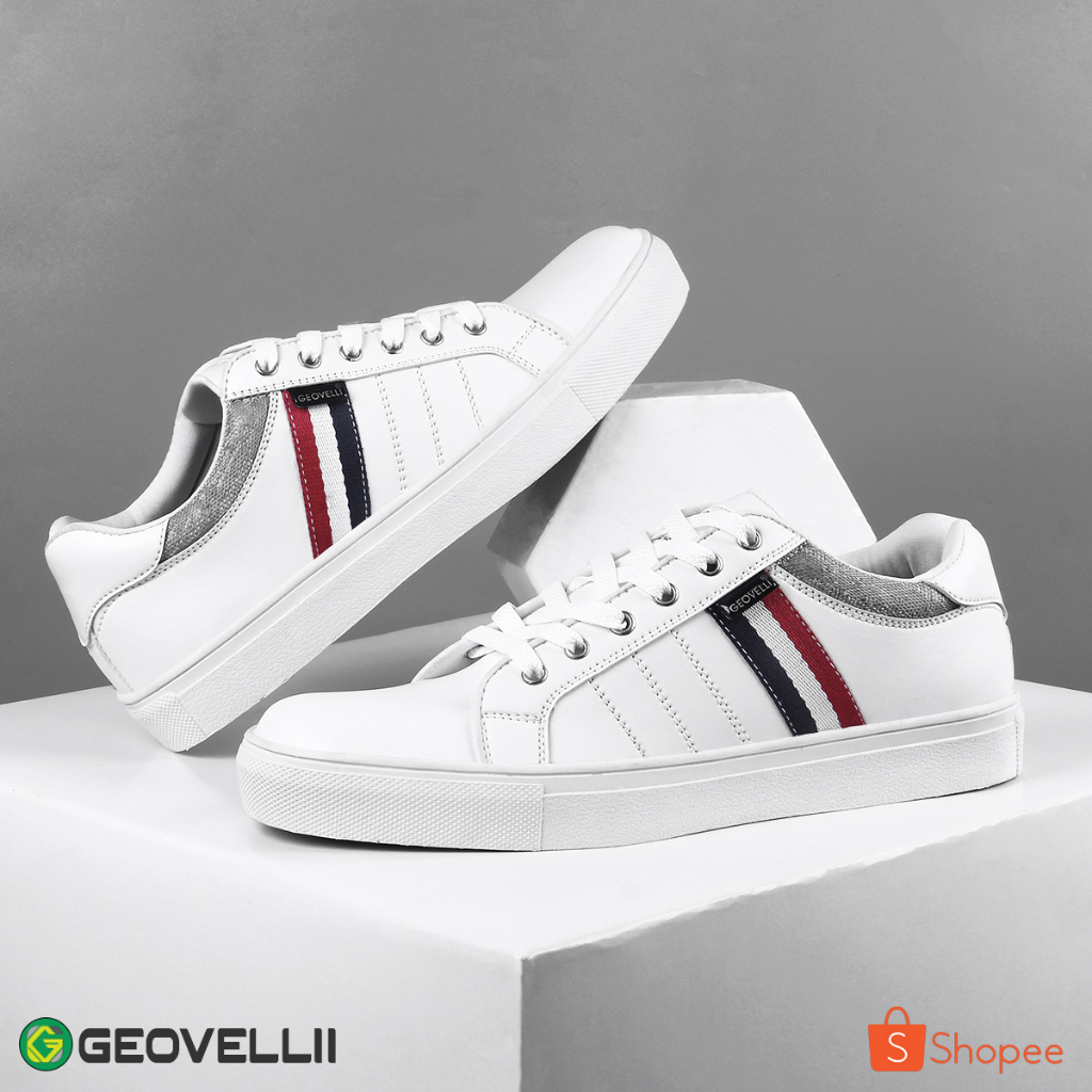 GEOVELLI STORE Sepatu Pria Kasual Sepatu Kerja Sepatu Pria Sneakers White Sepatu Pria Dewasa Terbaru