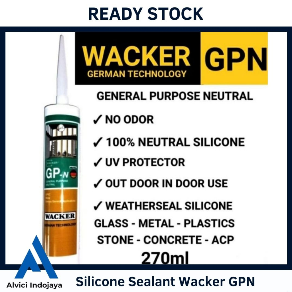 Silicone Sealant Wacker GPN Netral / LEM KACA WACKER GP-N