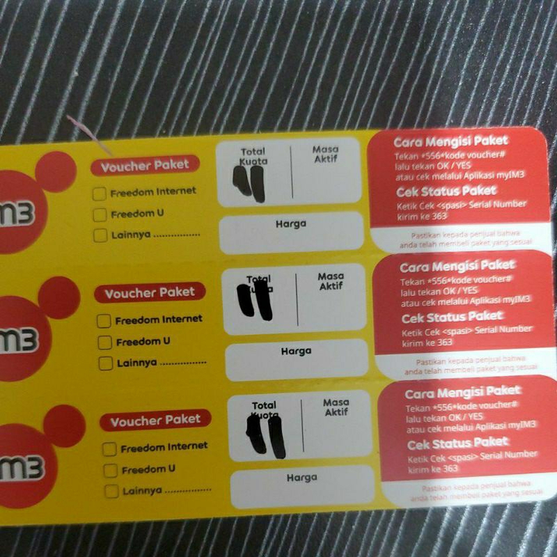 VOCHER IM3 9GB 30 HARI ACEH SUMATERA LAMPUNG