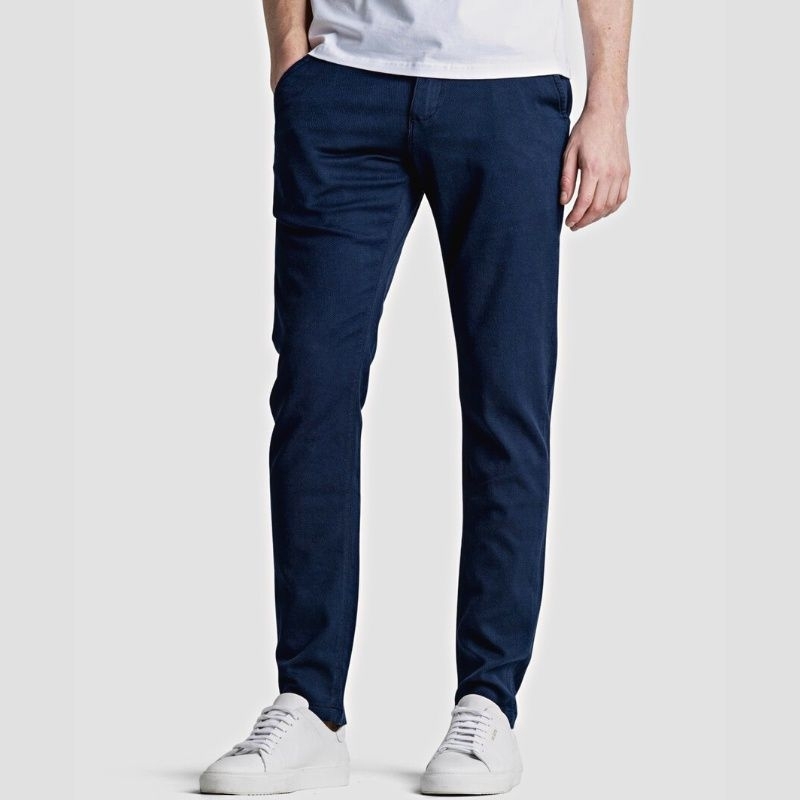 Celana Chino Panjang Pria Slimfit Navy Premium Bahan Melar