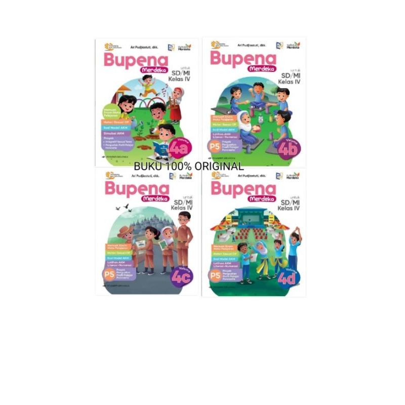 BUPENA MERDEKA SD/MI KELAS 4 VOLUME 4A.4B.4C.4D KURIKULUM MERDEKA YUDHISTIRA