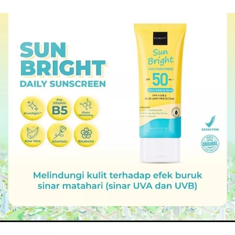 SCARLETT SUN BRIGHT DAILY SUNSCREEN SPF 50PA+++