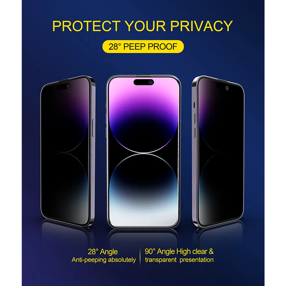 Tempered Glass Super Fit Anti Spy - Anti Peep For Iphone Xs Max XS XR X Easy Fit Screen Guard