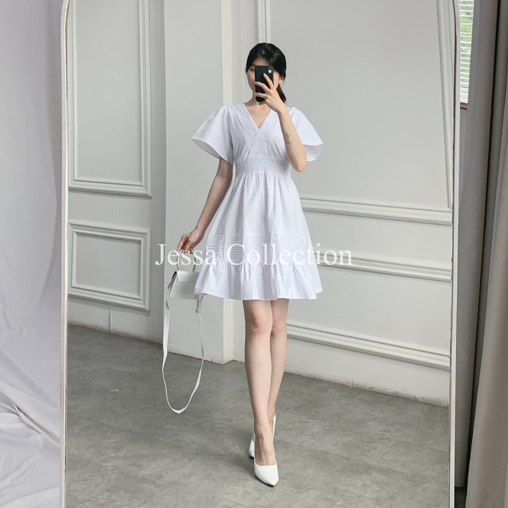 Premium Bilva Dress TH 839 COTTON Gaun Mini Wanita Bahan Katun Simple