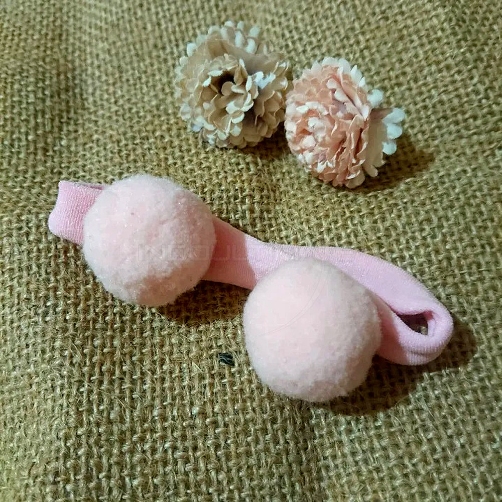 Bandana Bayi Pompom TY-501 Bando Bayi Perempuan Headband Baby Import Nylon USA Pom Pom Warna Warni Headband Bandana Bayi Bandana Pompom Bando Bayi Bando Newborn Mini Pompom