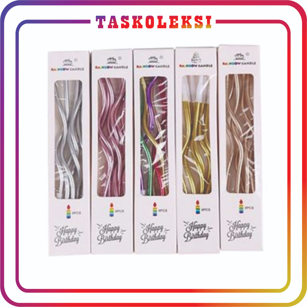 ☛TK☚ LILIN SPIRAL PANJANG METALIK / LILIN ULANG TAHUN / LILIN PANJANG R908