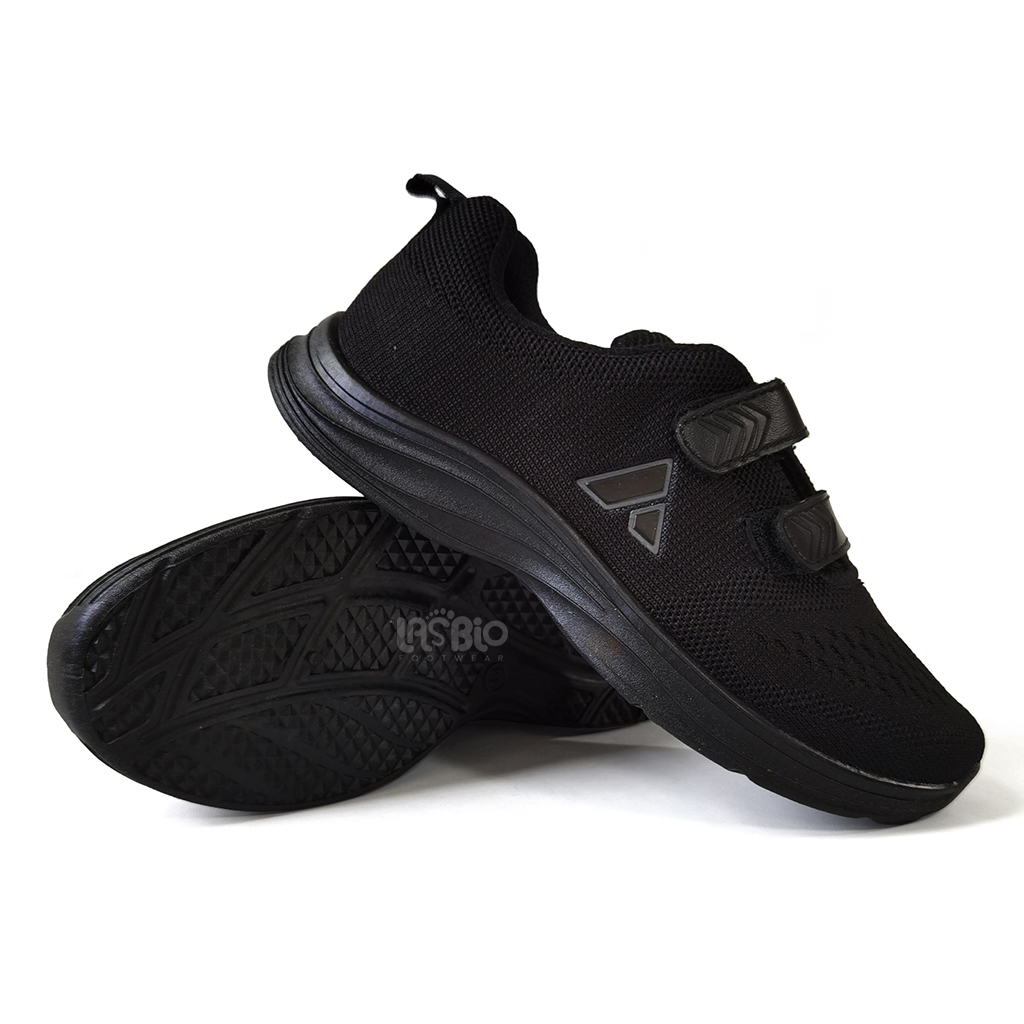 Sepatu Anak Remaja Sekolah Kasual Airmax Hitam Polos Size 35-38