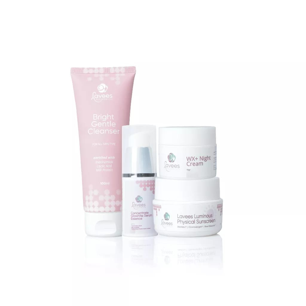Lavees Cosmedics PAKET PLATINUM FLEK & MELASMA GLOWHITE BRIGHTENING Mengatasi Melasma dan Flek Hitam