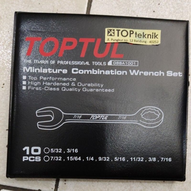 mini combination wrench set mini ringpas inch set toptul pesawatl