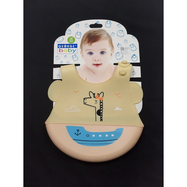 Bib Silicone Transportation George / Celemek Bayi Silicone George (BIBT)