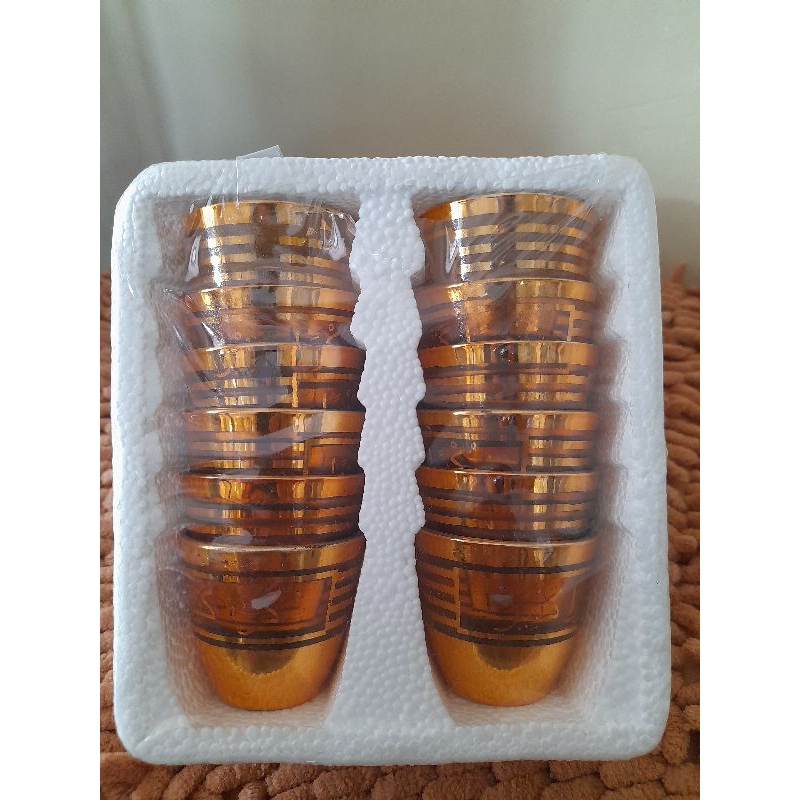 Gelas air zam-zam, gelas cucing emas, isi 12