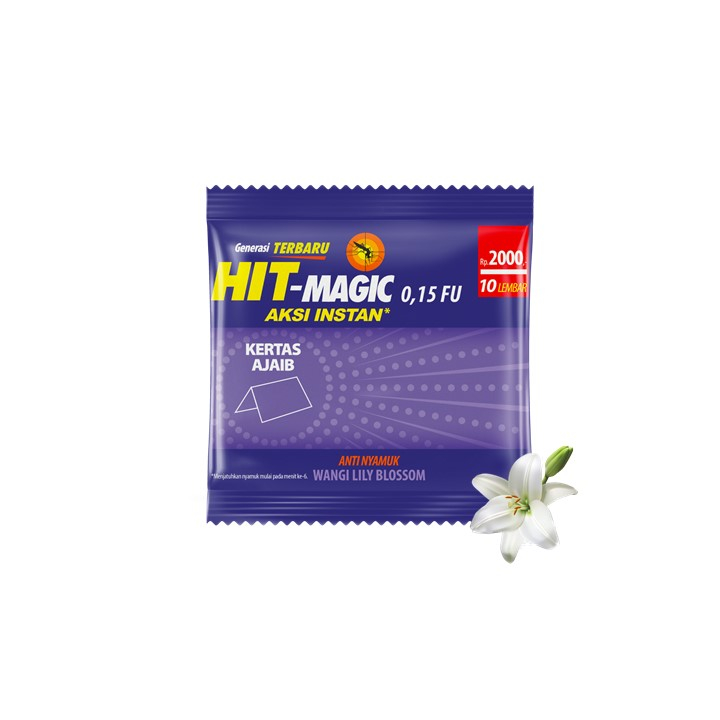 Hit Magic Lily Blossom 10'S - 24 pcs - Kertas Ajaib - Obat Nyamuk Elektrik - Bunuh Nyamuk