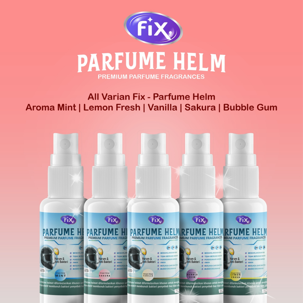 FIX - Parfume Helm Penghilang Bau dan Anti Bacterial /Helm Anti Bau 100ml