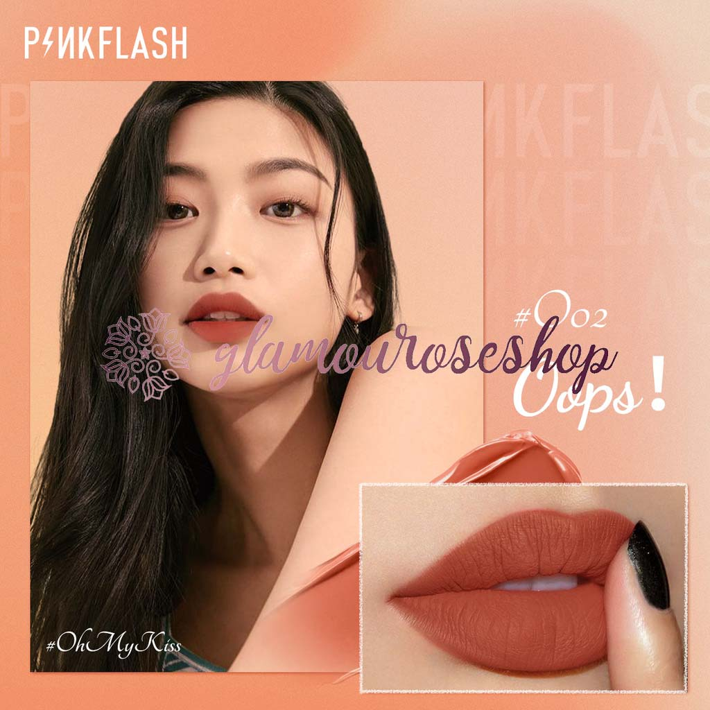 PINKFLASH Matte Lipstik Lembut Tahan Lama Pelembab Pigmentasi Tinggi 21 Colors