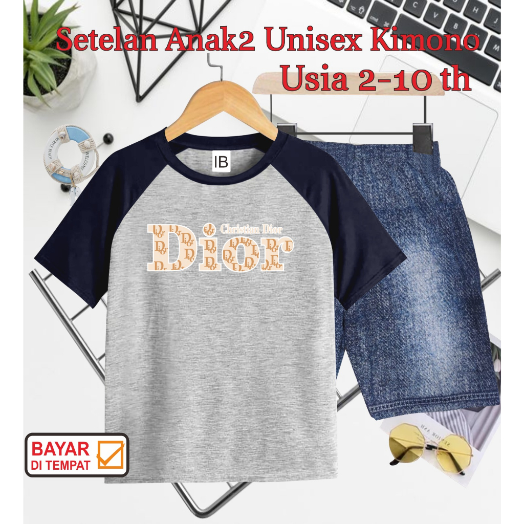((IB))SETELAN ANAK2 UNISEX KIMONO SEMI JEANS/D10R DIGITAL SABLON