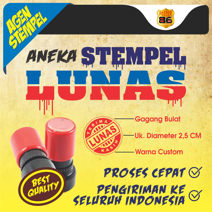 STEMPEL LUNAS OTOMATIS TINTA DIDALAM GAGANG BULAT LIPSTIK STEMPEL LUNAS OTOMATIS TINTA DIDALAM / STE