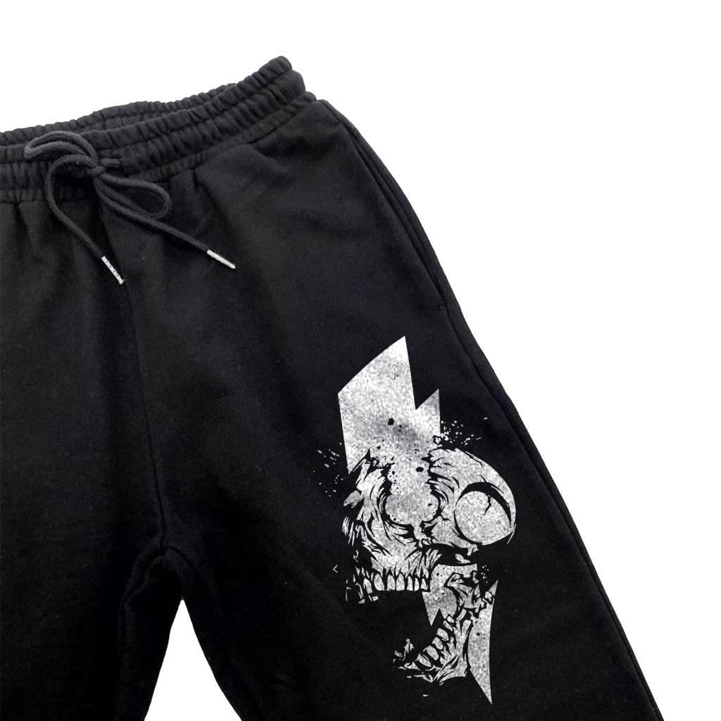 Jogger pria splash skull trening training unisex baby terry cool pant