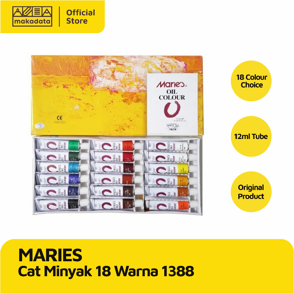 

CAT MINYAK / OIL COLOUR MARIES 18 WARNA MURAH