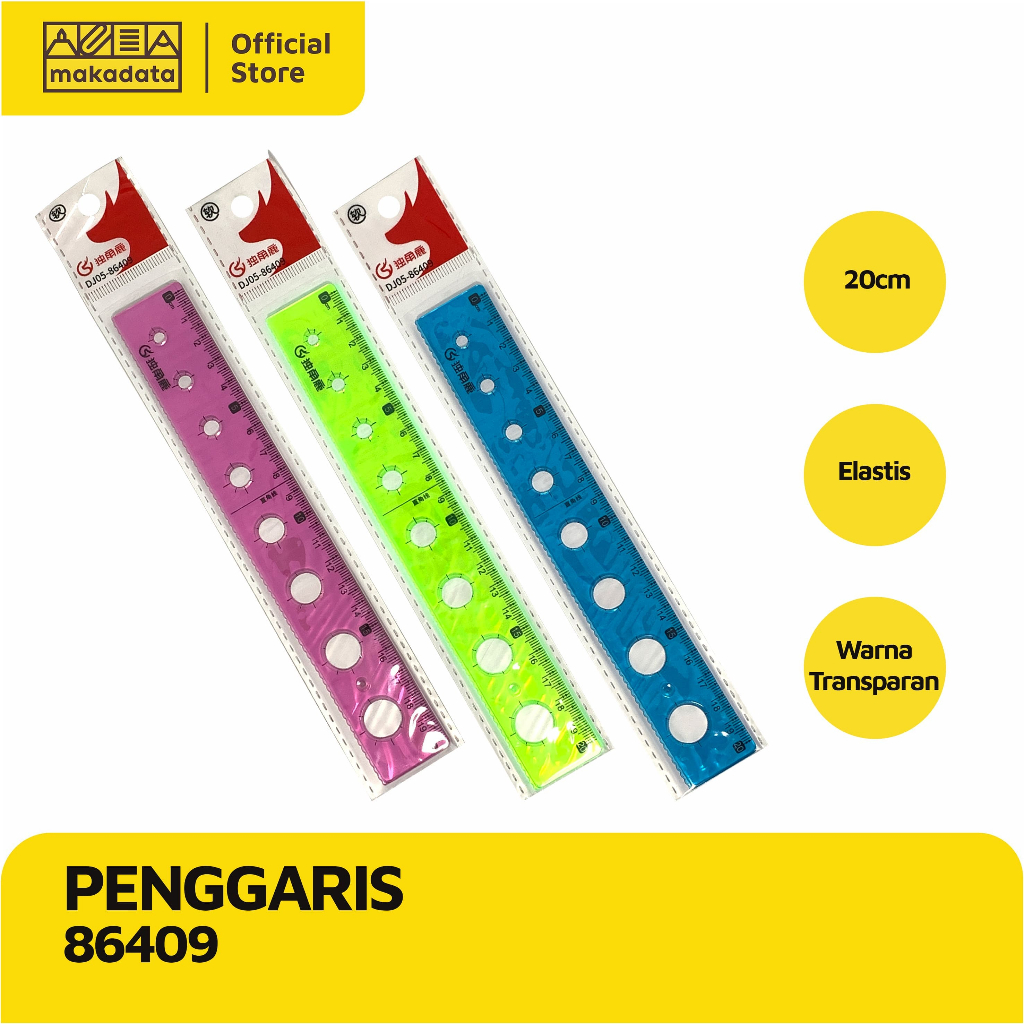 

PENGGARIS / GARISAN WARNA TRANSPARAN 20CM 86409 (1 PCS) MURAH