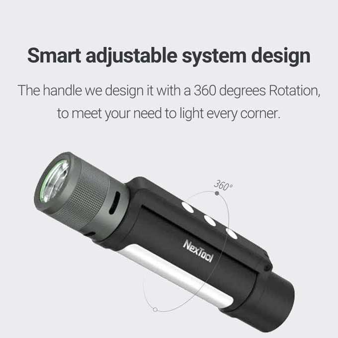 Senter LED 6 in 1 Outdoor Flashlight Telescopic SOS Alarm USB Lensa Teleskopik Atur Jarak Holder Magnetik Berkualitas