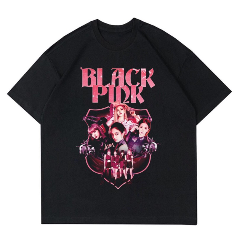 KAOS BAJU BLACKPINK VINTAGE | T-SHIRT BLACKPINK HITAM OVERSIZE | BAJU BLACKPINK HITAM VINTAGE OVERSZ