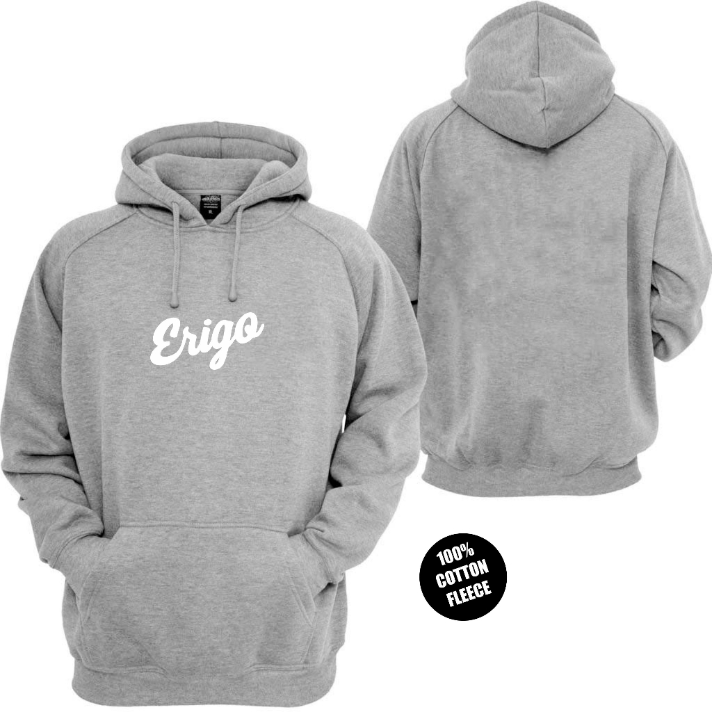 Hoodie Distro Erigo Logo Putih Super Premium / Hoodie jaket pria distro oversize tebal premium origi