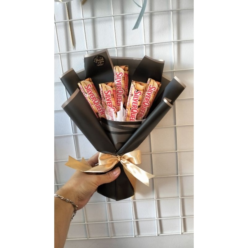 BUKET SILVERQUEEN CHUNKY MATCHA 5 Pcs/BUCKET COKLAT/HADIAH/KADO/BOUQUET CADBURY/BUKET GRADUATION/BUKET VALENTINE