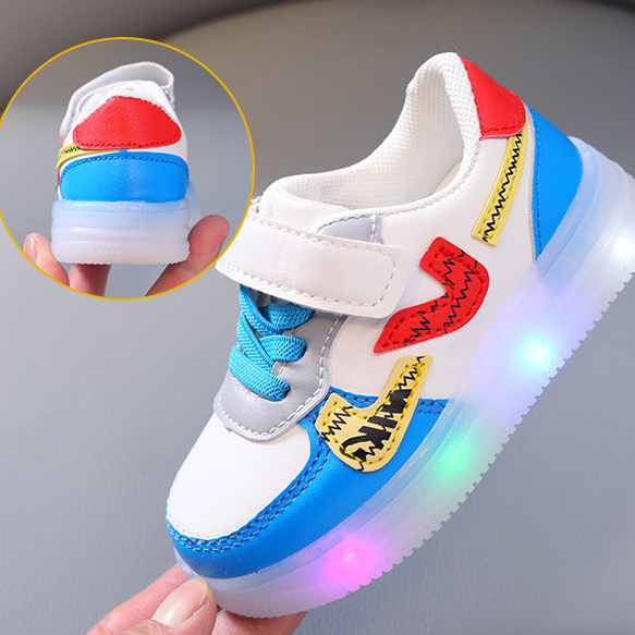 babyfit [size21-30] COLOURS NIKI sepatu sneakers lampu LED anak cewek cowok import gs-0619