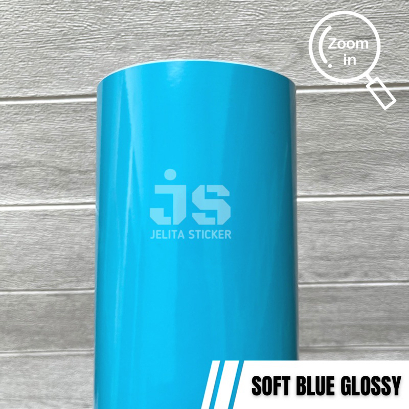 Sticker Soft Blue Glossy / Skotlet Biru Muda Glossy / Background Aquarium Biru