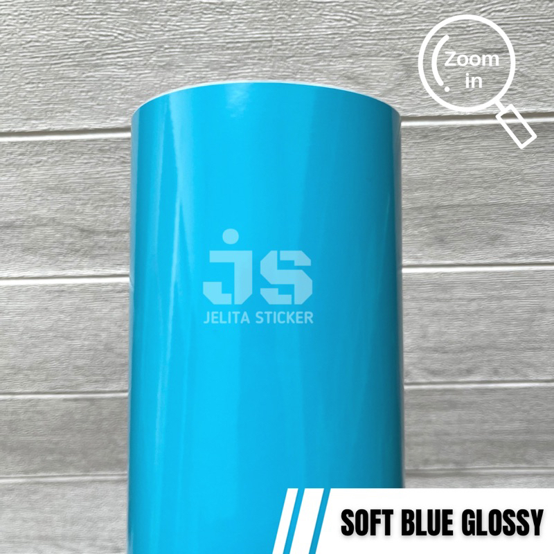 Sticker Soft Blue Glossy / Skotlet Biru Muda Glossy / Background Aquarium Biru 81