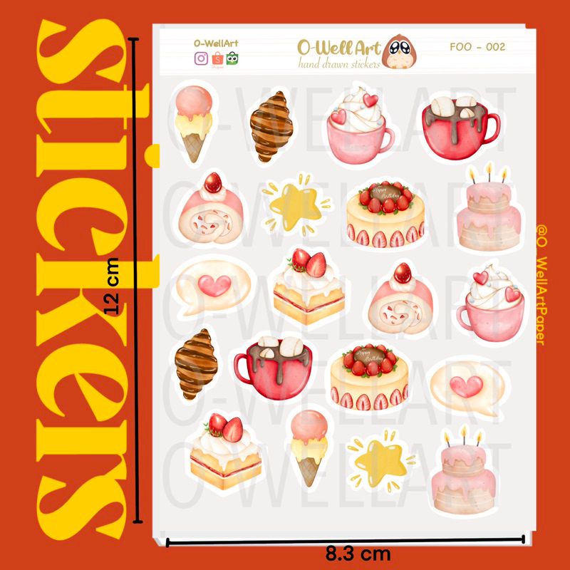 

TERMURAH Stiker Kue Tart untuk Peringati Ulang Tahun - Cake Stickers Vinyl Water Proof (FOO-002)