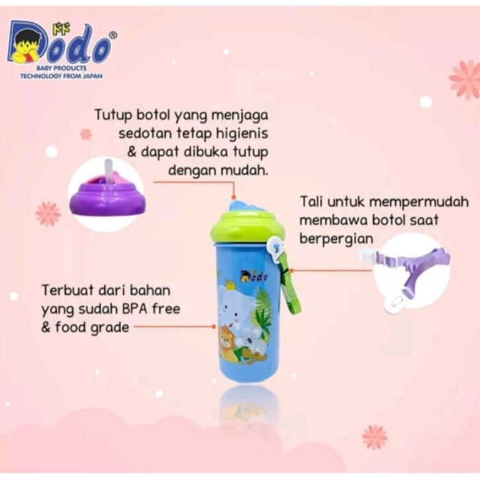 BOTOL MINUM ANAK DODO TODDLER CUP TEMPAT MINUM ANAK DENGAN TALI