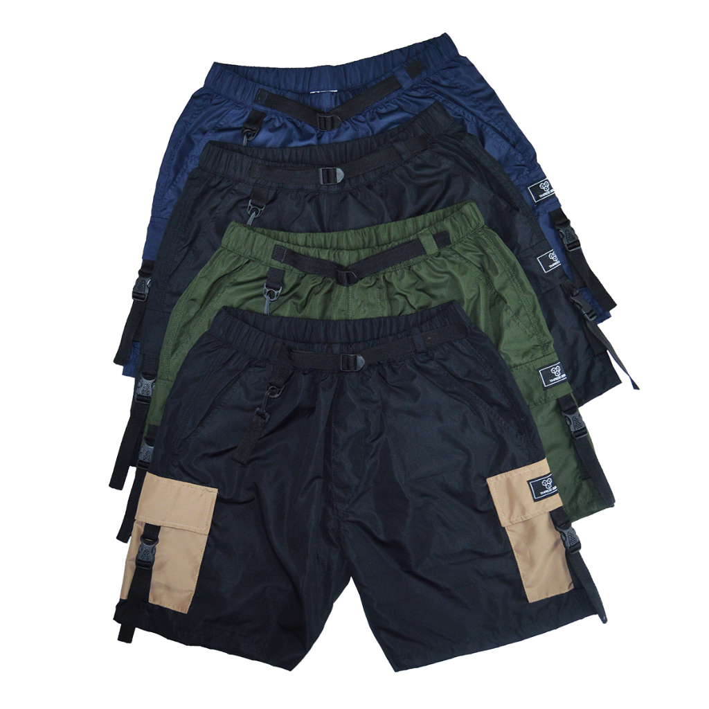 THREE BOX - Celana Pendek Parasut Pria Wanita Short Cargo Outdoor Boardshort PREMIUM