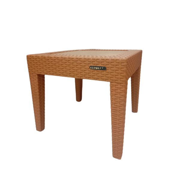 MEJA NAPOLLY ROTAN TERAS - MEJA KOPI KACA - MEJA PLASTIK ROTAN 475