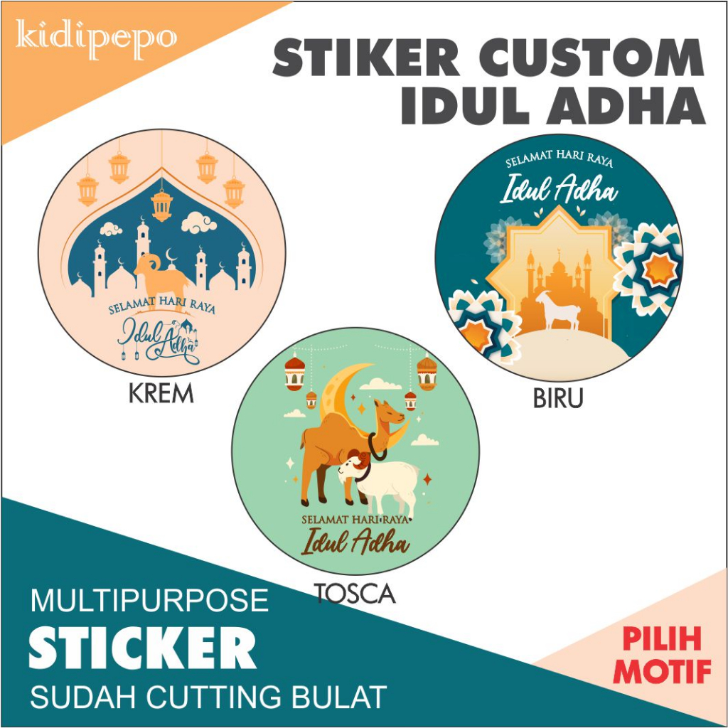 

STIKER IDUL ADHA / KURBAN CUSTOM - PER LEMBAR A3