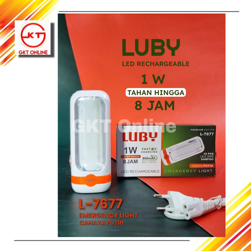 Banana Sport Luby Senter + Lampu L-7677 Emergency Led Darurat Lamp