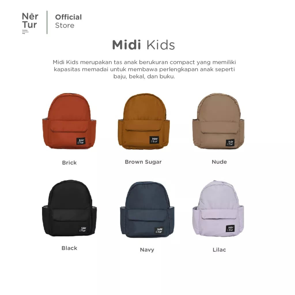 NERTUR TAS ANAK SEKOLAH RANSEL TODDLER BACKPACK MIDI KIDS UNISEX