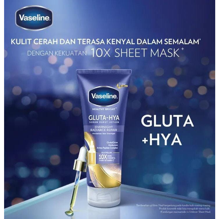 Vaseline Gluta Hya Overnight/Vaseline Gluta Hya Overnight Radiance Repair/Hand & Body Lotion Vaselin