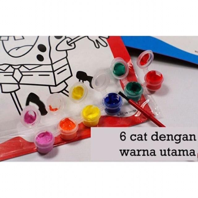 DIY Mewarnai Cat Air Set  ( Free Kuas )/ Mainan Anak Mewarnai Water Color Set