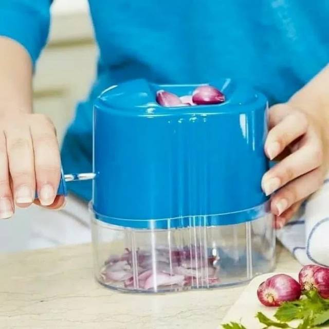 Parutan Bumbu Dapur Manual - Pemotong Penggiling brambang bawang merah putih Serbaguna