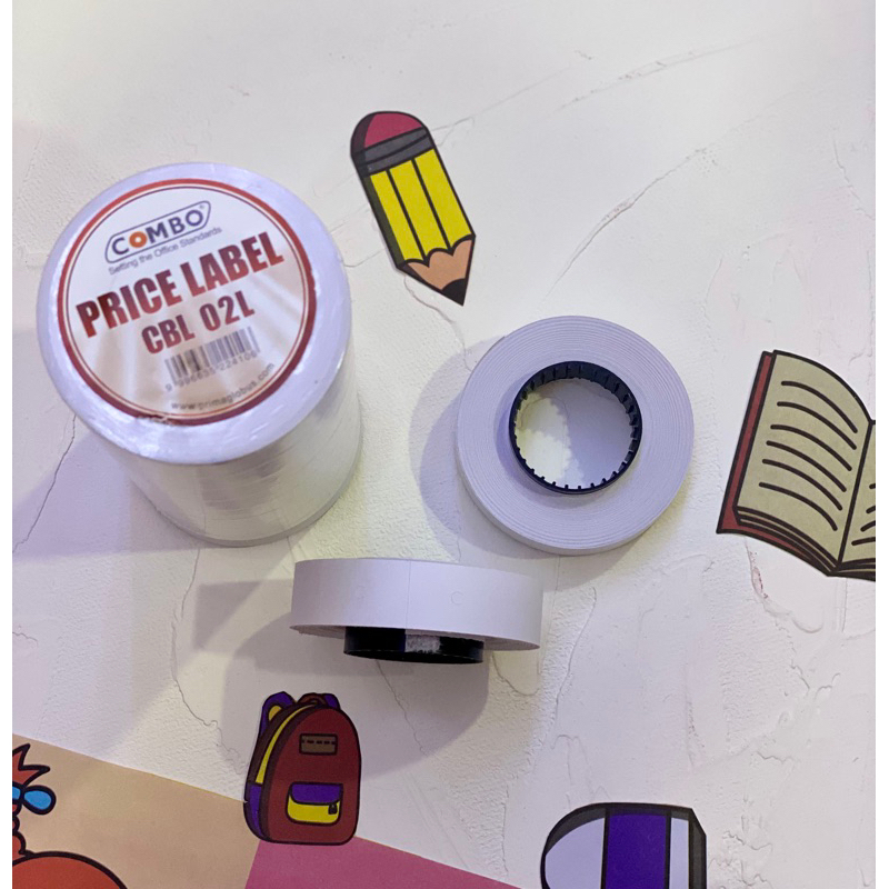 

[1 Roll] Price Label Combo 2 Baris | Label Harga Polos 23x15mm