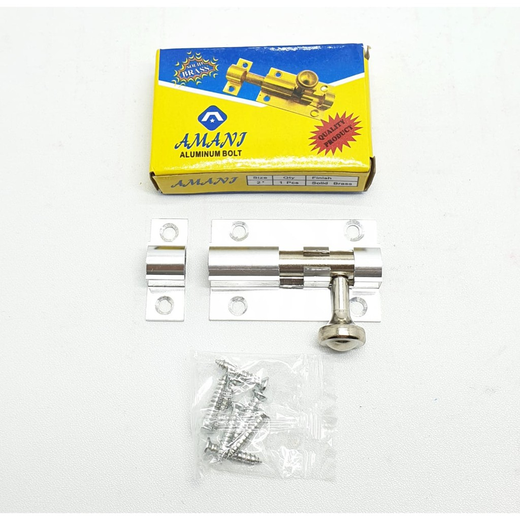 AMN Grendel Aluminium 2&quot; 5cm Gerendel Selot Slot Pintu Jendela Murah Berkualitas Bagus