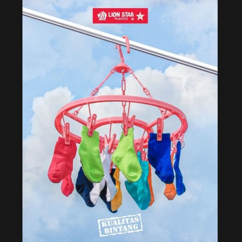 Roundy hanger lion star/gantungan baju bulat jepit