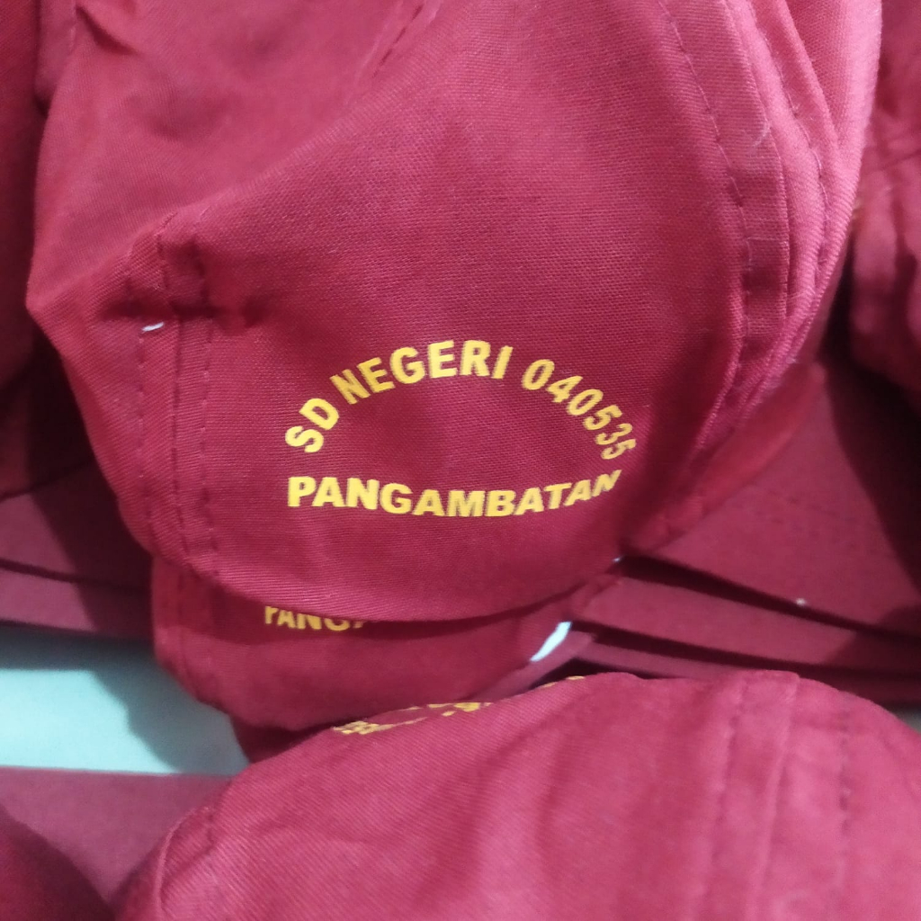 Topi Sekolah Custom Sablon Bordir Minimal 100 Pcs