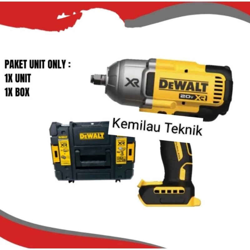 Mesin Bor Cordless Impact Wrench DEWALT DCF900 1/2" DCF900P2T Brushless 20V Baterai Impak impac Dcf 