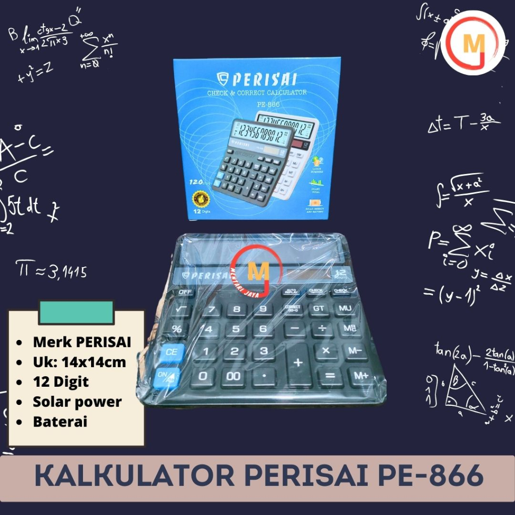

Kalkulator Perisai PE-866 12 Digit Original