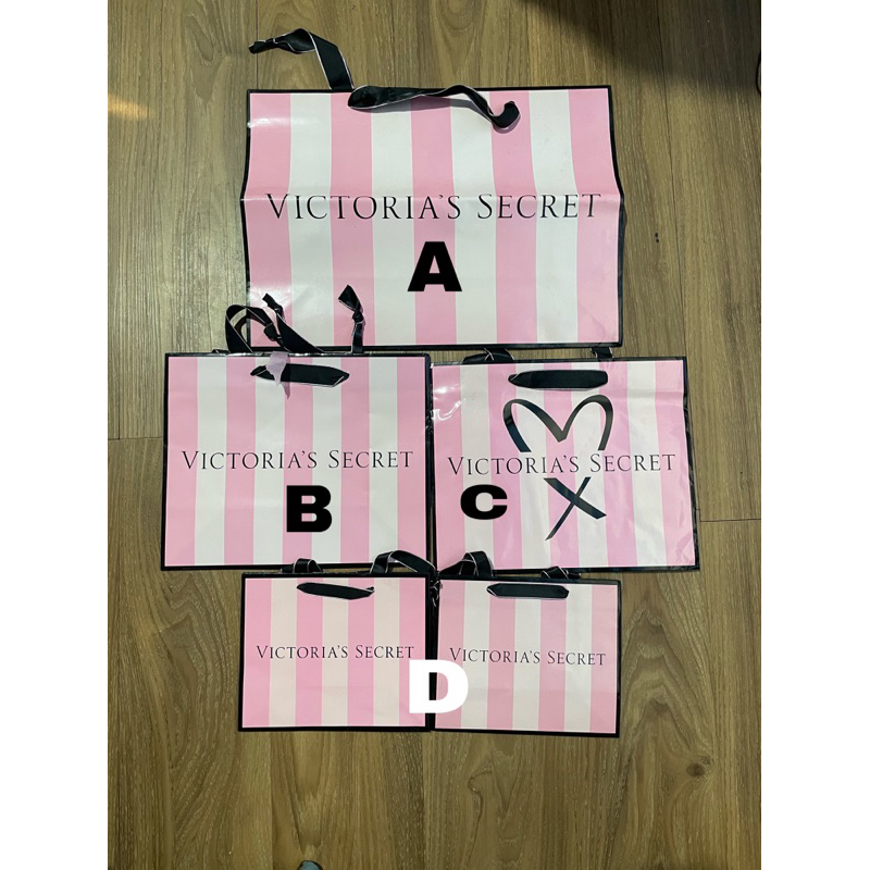 

victoria’s secret vs love pink line paperbag paper bag kantong kertas belanja