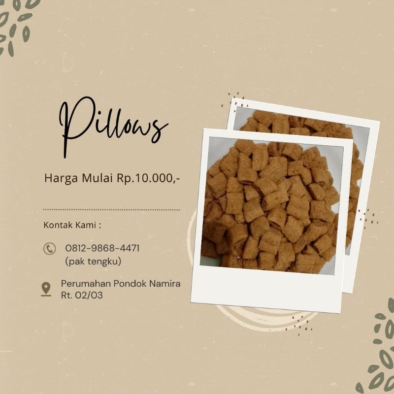 

Snack pillows coklat