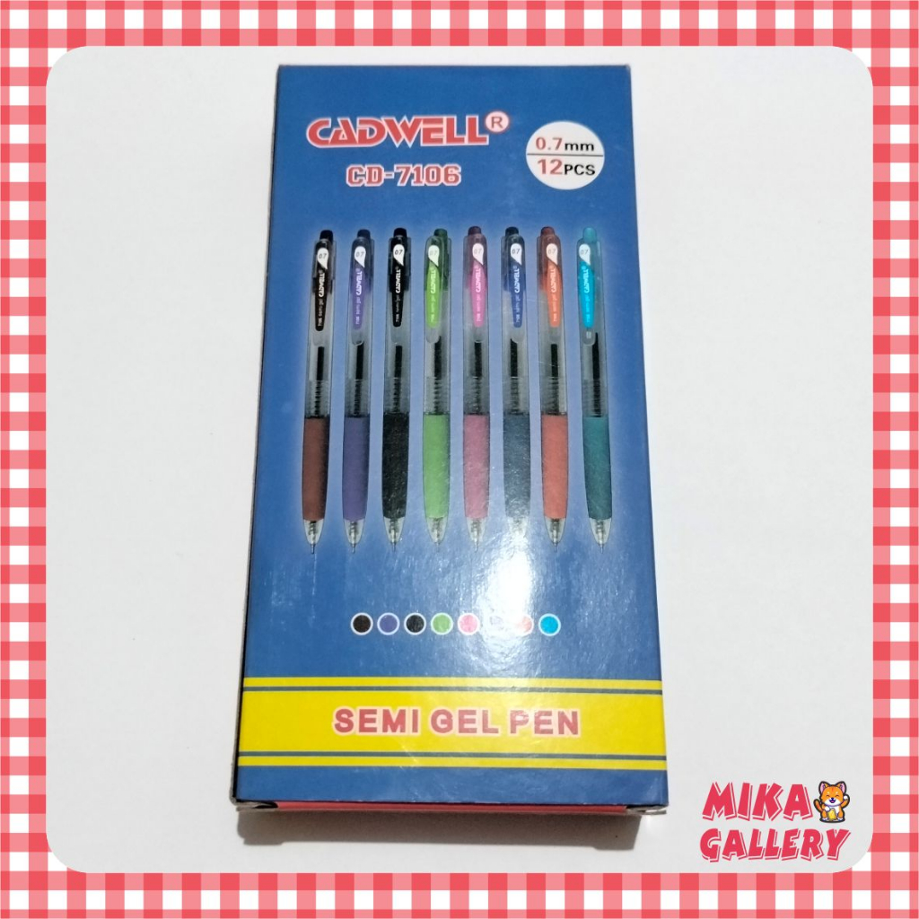 

[OBRAL] Bolpen Cadwell 0.7 mm Pulpen Cetekan Tinta Hitam 12 Pcs