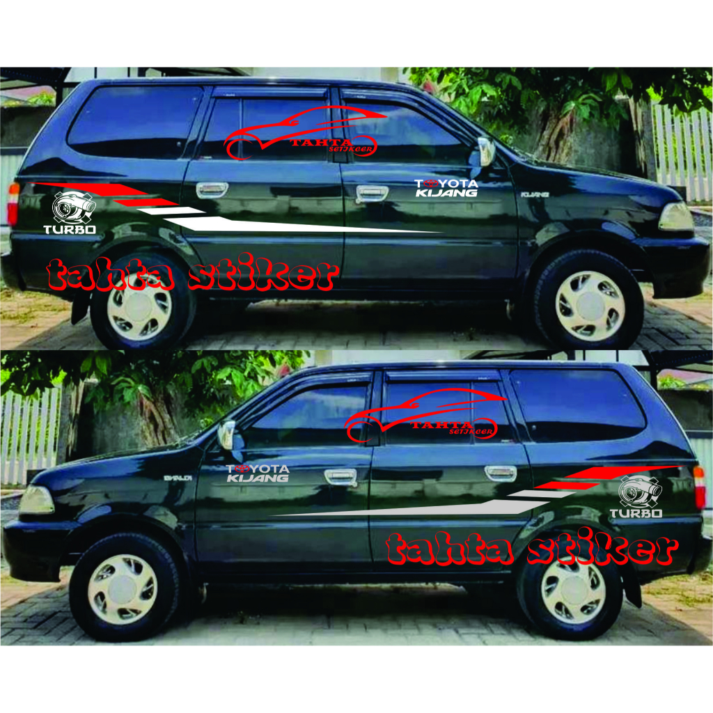 Stiker cutting mobil toyota kijang  lgx stiker list turbo mobil kijang lgx all tipe